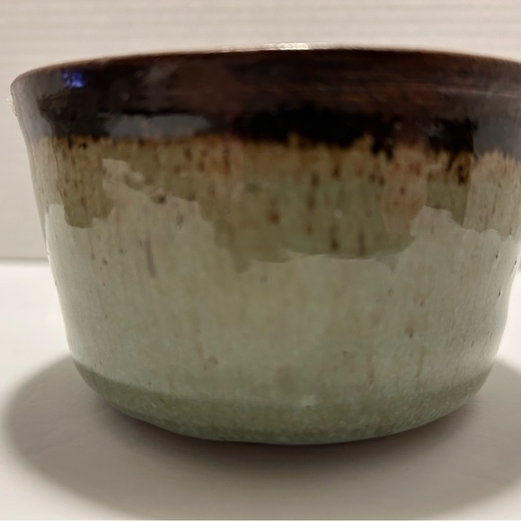 Vtg Hand Crafted Studio Art Pottery Pot/Bowl, Glazed Stoneware Signed D.Grim - Picture 3 of 6